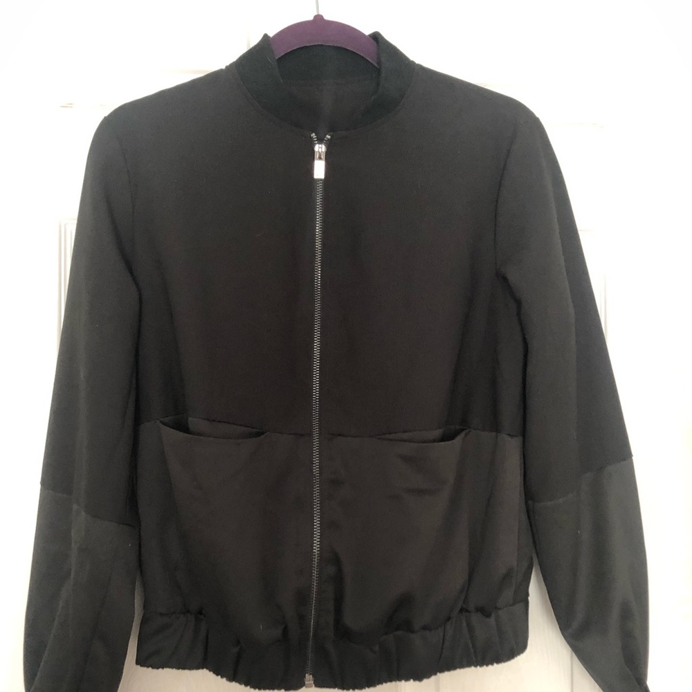 Two tone black SHEIN bomber jacket 💣 size S